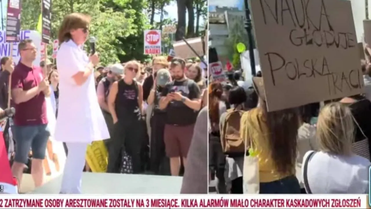 "Za ministra Kulaska zaciskamy paska". Protest ludzi nauki przed Sejmem