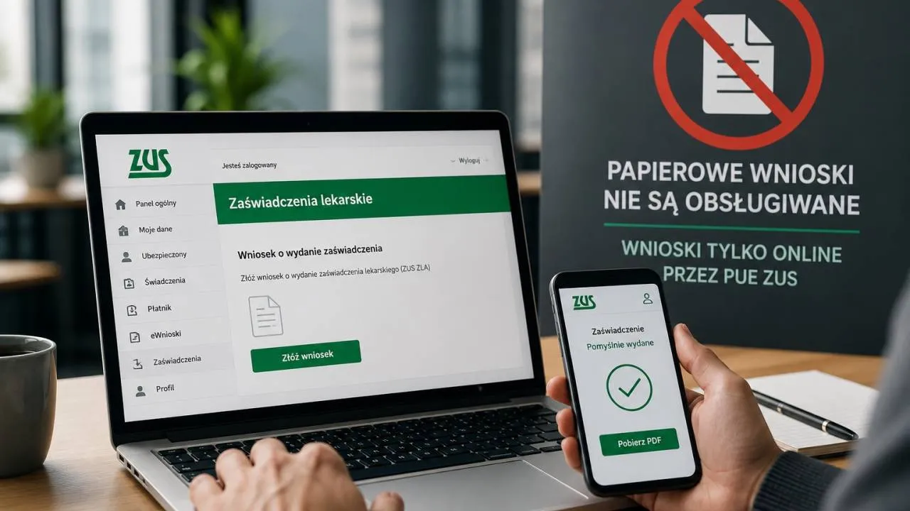 ZUS zamknął drogę papierowym wnioskom. Bez internetu nie dostaniesz kluczowego zaświadczenia