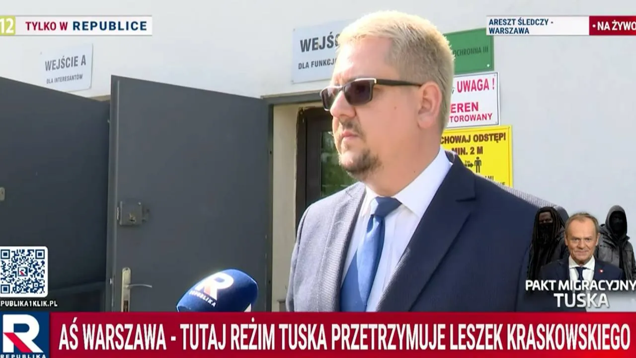 „Sytuacja jest absurdalna”. Adwokat Kraskowskiego od kilku godzin czeka pod aresztem