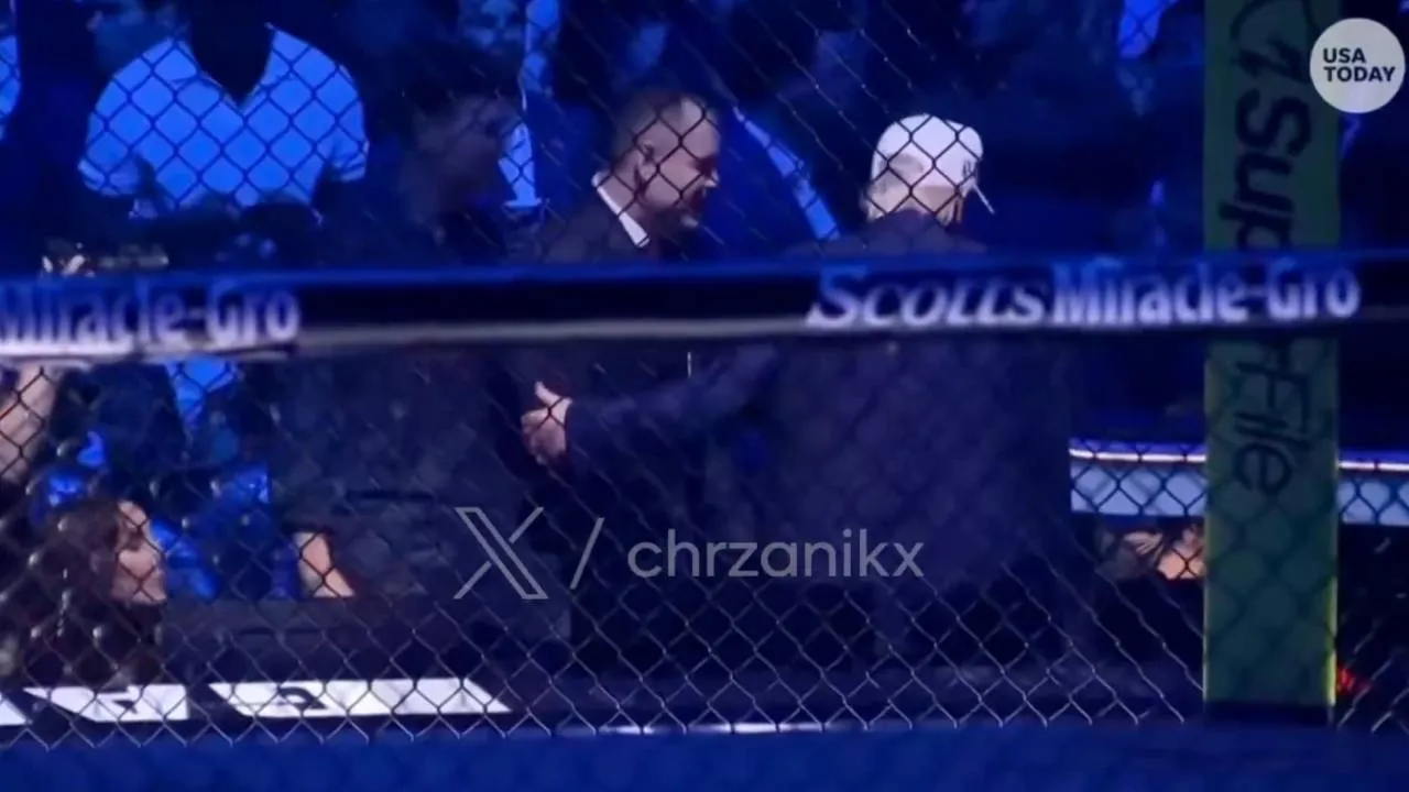 Krótka rozmowa Nawrockiego z Trumpem na gali UFC. Nagranie obiegło internet!
