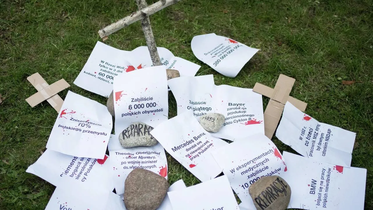 Jasny komunikat dla ambasady Niemiec. To pozostawili przed gmachem uczestnicy manifestacji