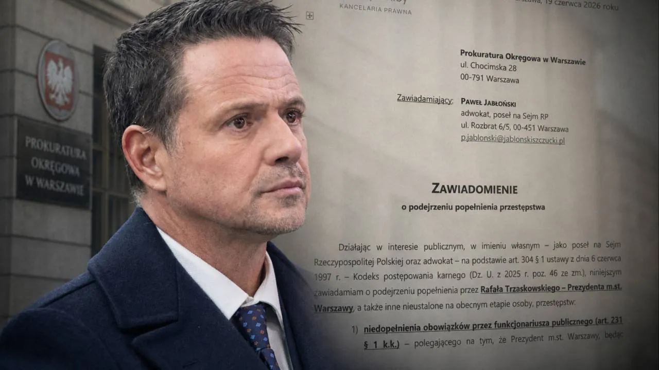 Afera Kacprzyka i Szpitala Południowego. Jest zawiadomienie do prokuratury ws. Trzaskowskiego