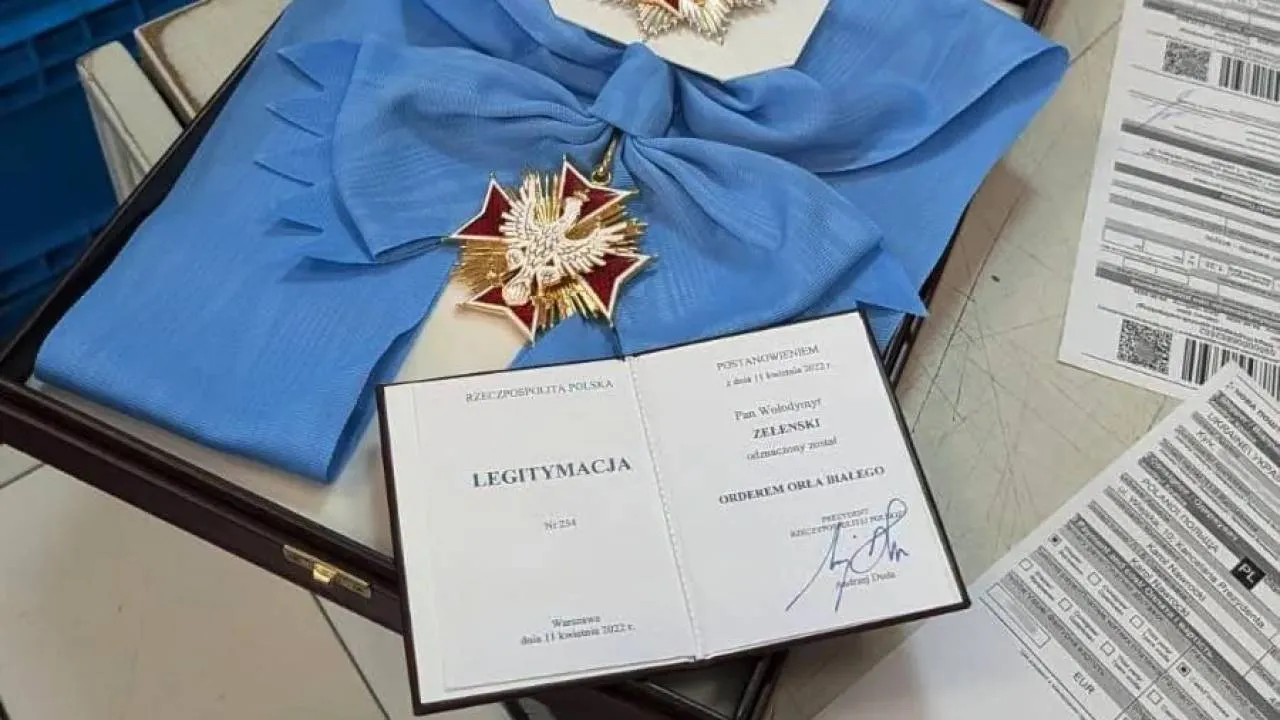 Zełenski: Dzisiaj wysłałem Order Orła Białego do Prezydenta RP
