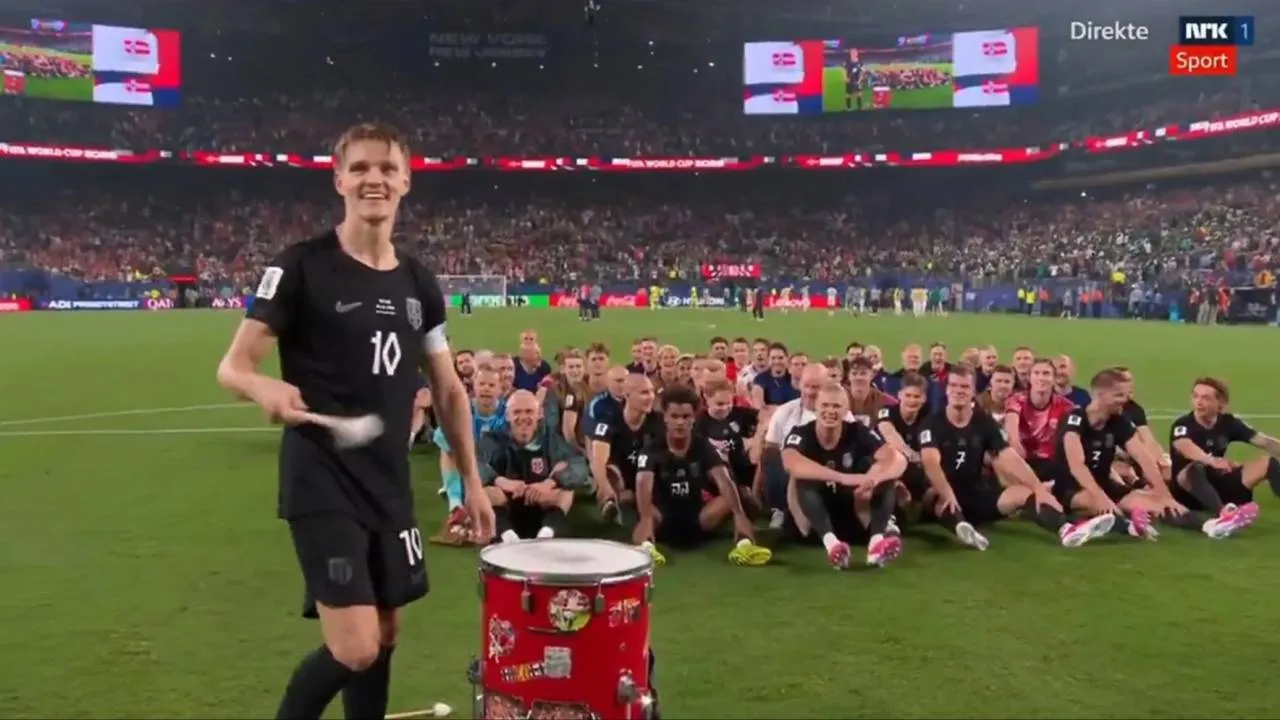 Norwegowie wiosłują na mundialu. Niezwykłe sceny po meczu [WIDEO]