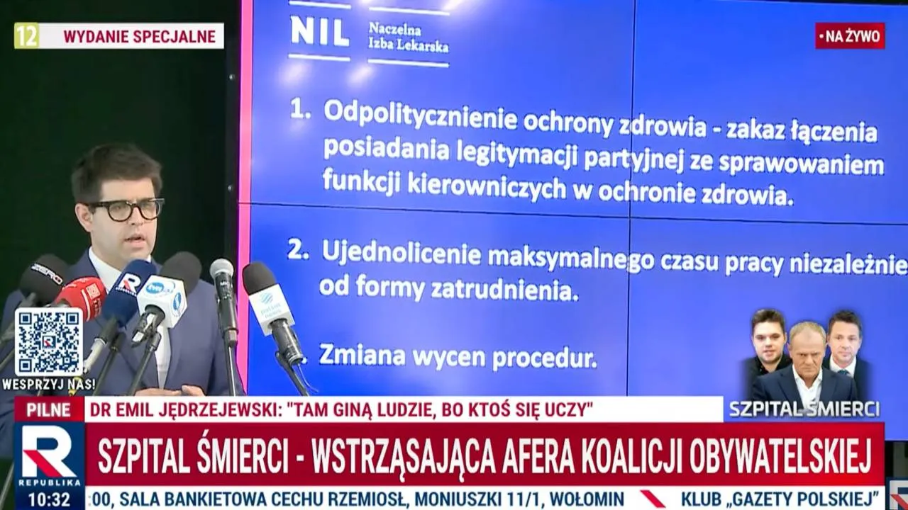 „Lekarze bali się odezwać”. Szokujące słowa prezesa NIL po aferze w Szpitalu Południowym