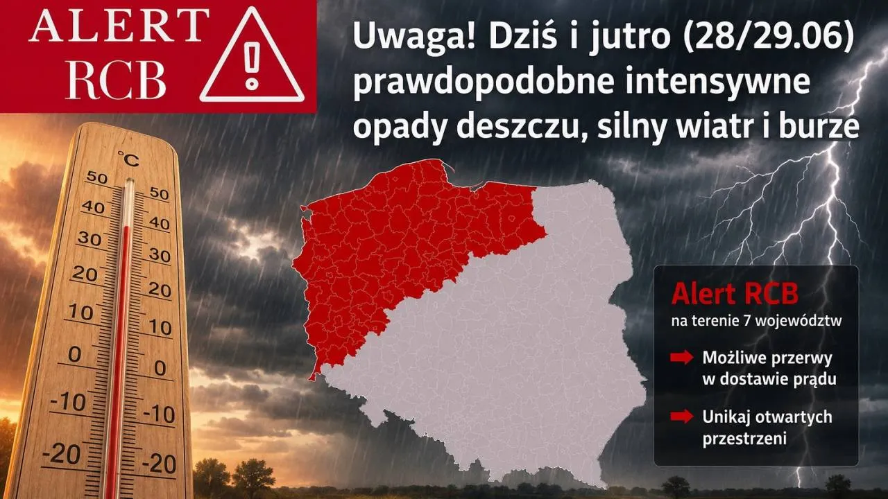 Upał ściągnie burze, porywisty wiatr i opady. Dla tej części Polski wydano ostrzeżenia