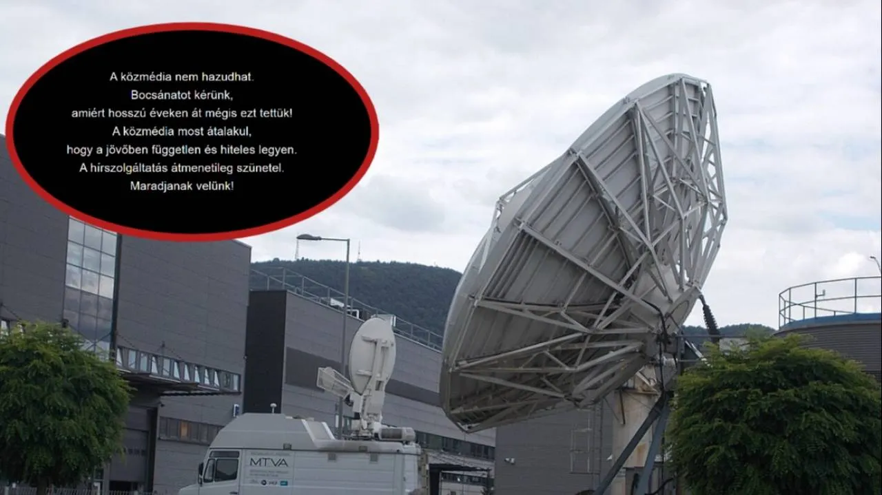 Czarny ekran i komunikat zamiast programu w węgierskiej telewizji. "Brzmi to znajomo"