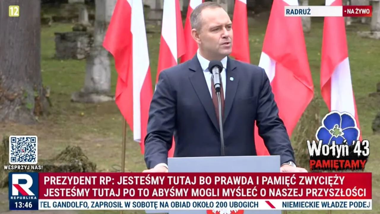 Prezydent Nawrocki: Nie zgadzamy się, aby zapomnieć o 120 tysiącach pomordowanych Polaków