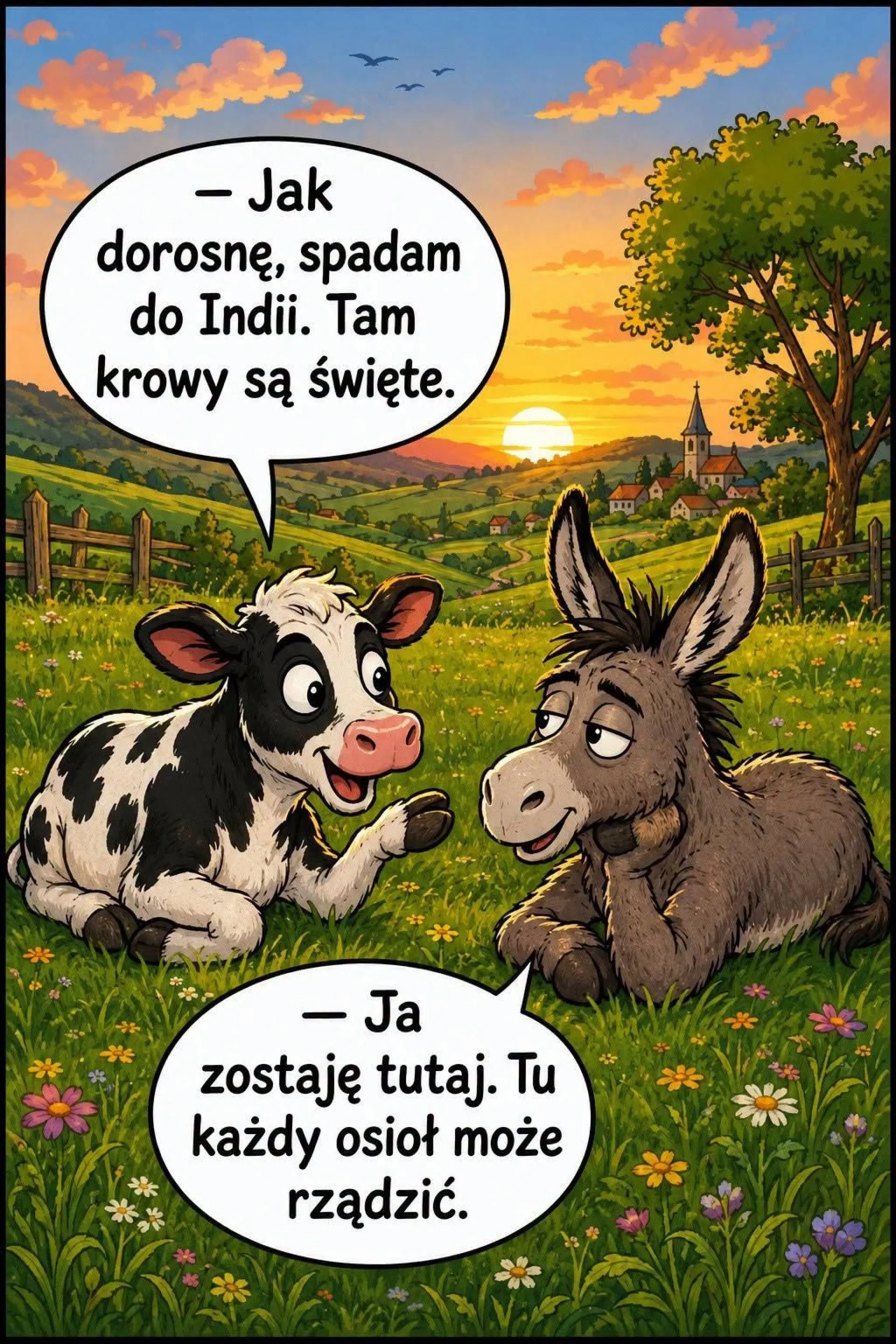 Krowa i osioł
