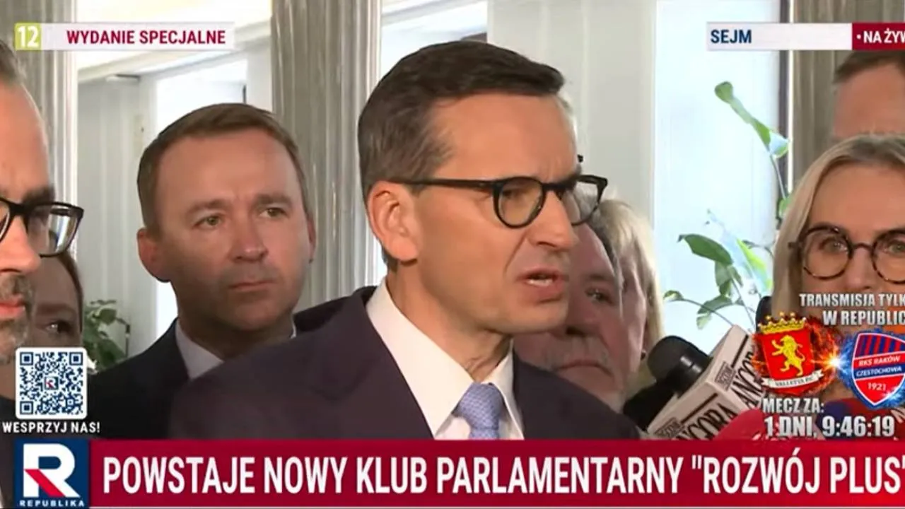 Morawiecki zakłada klub parlamentarny. "Będzie mieć polityczną płaszczyznę do działania"