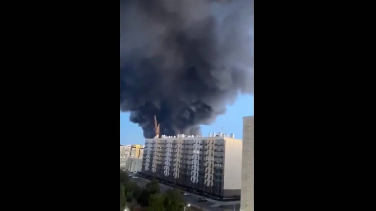 Pożar wielkiego centrum w Wołgogradzie. Ukraina posłała tam rój dronów. WIDEO