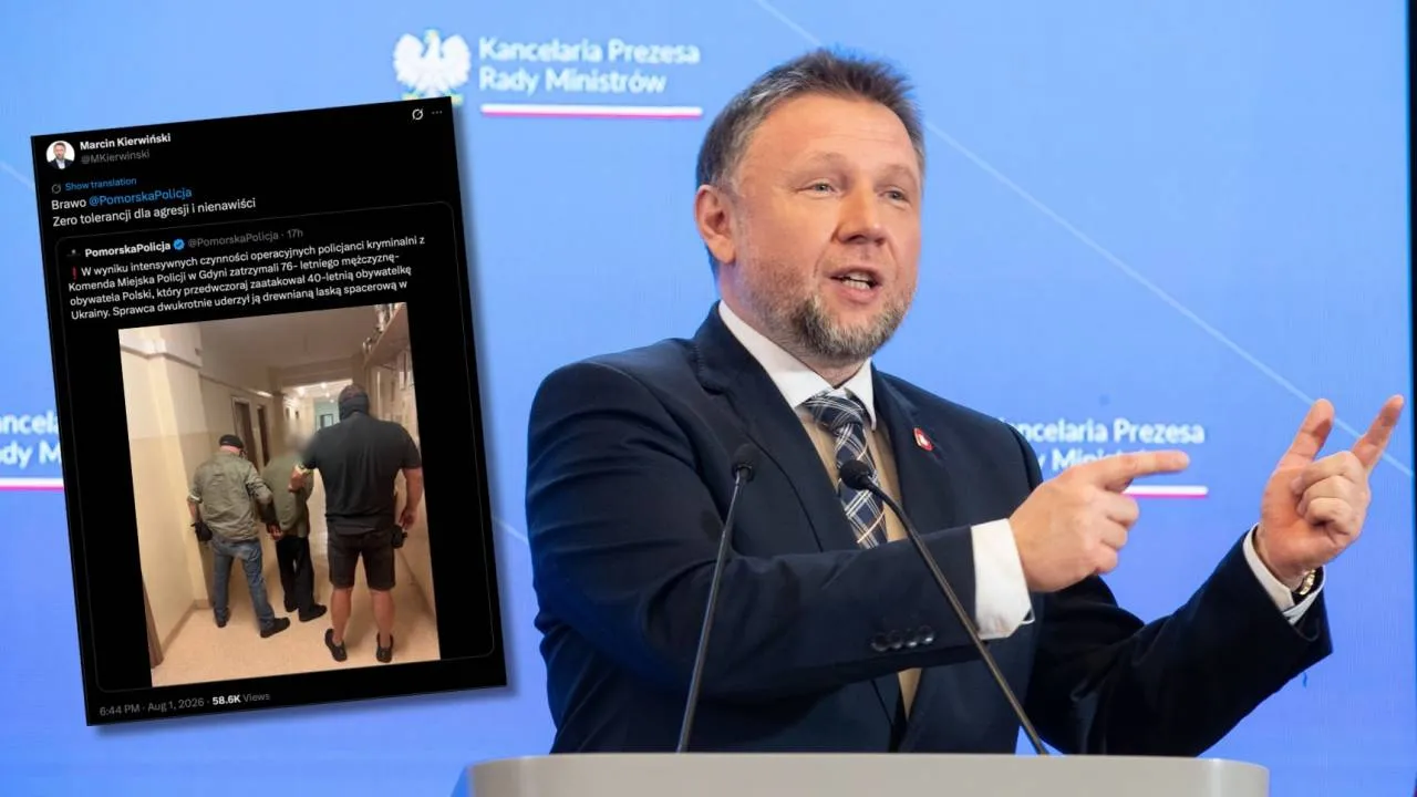 Kajdanki, dwóch rosłych policjantów i 76-latek o lasce. Po wpisie policji wybuchła dyskusja