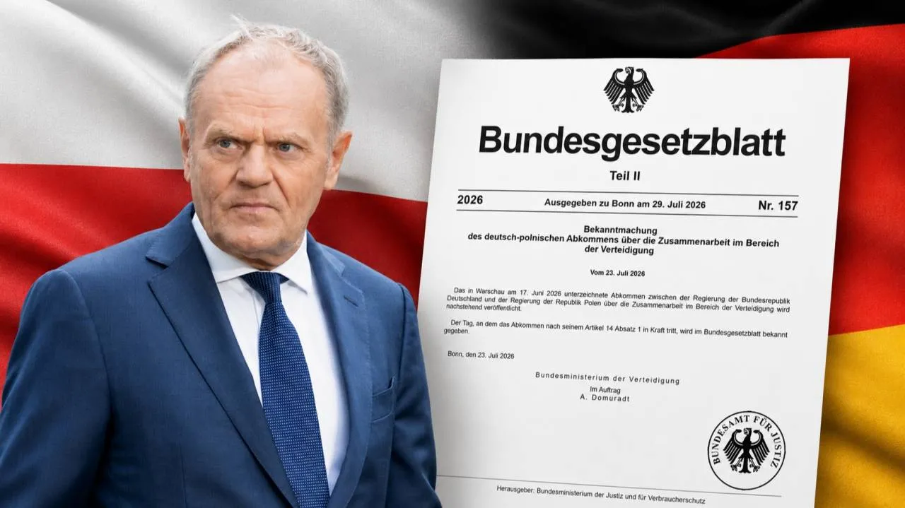 Rząd Tuska nie opublikował umowy. Jej treść znajduje się w niemieckim Dzienniku Ustaw