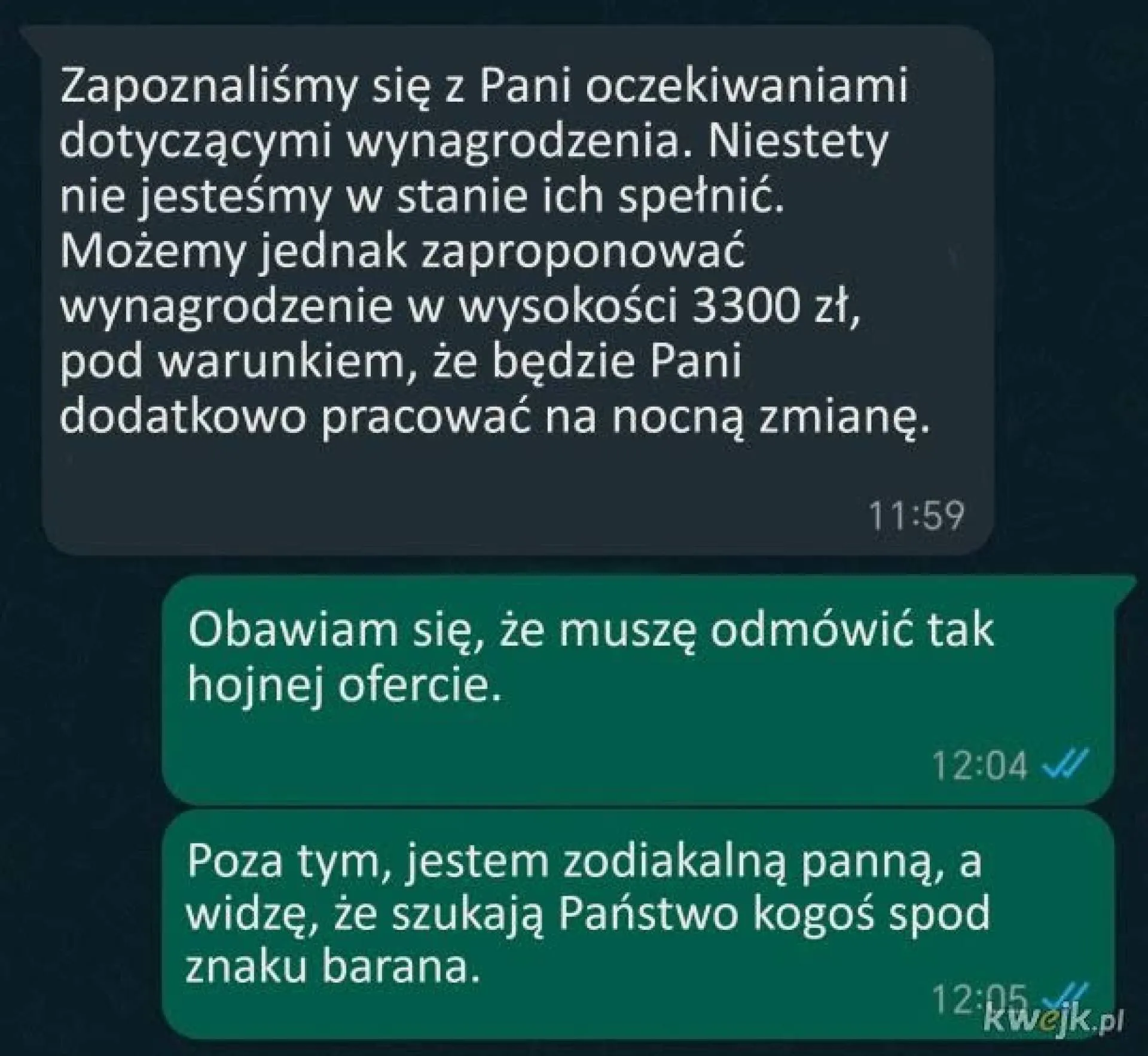 Odmówiła z klasą