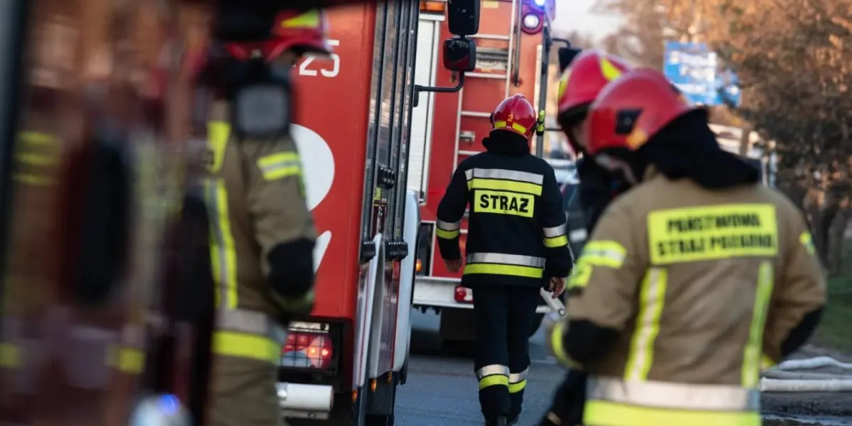 Pożar w Wejherowie. Mieszkaniec wyskoczył z okna [WIDEO]