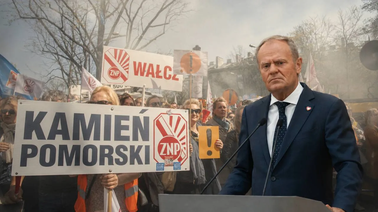 Nauczyciele idą pod kancelarię Tuska. "Zachowanie rządzących jest skandaliczne"