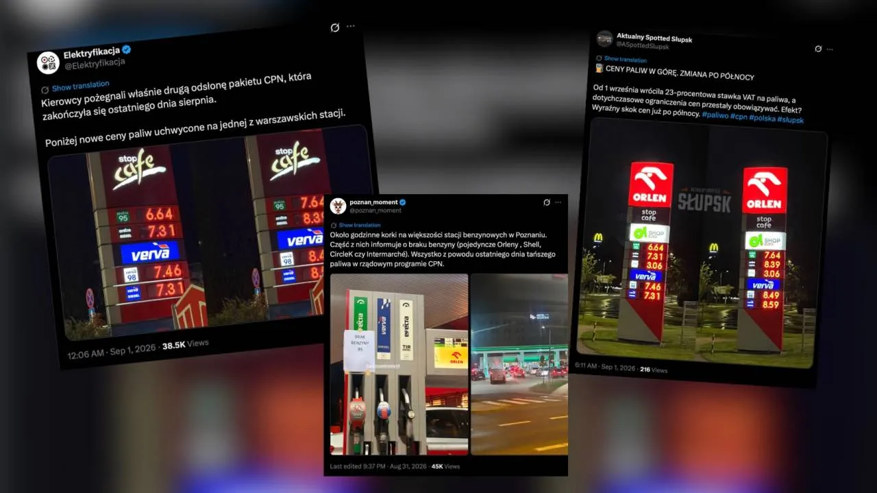 Paliwo droższe nawet o ponad złotówkę! Wczoraj Polacy ustawiali się w gigantycznych kolejkach