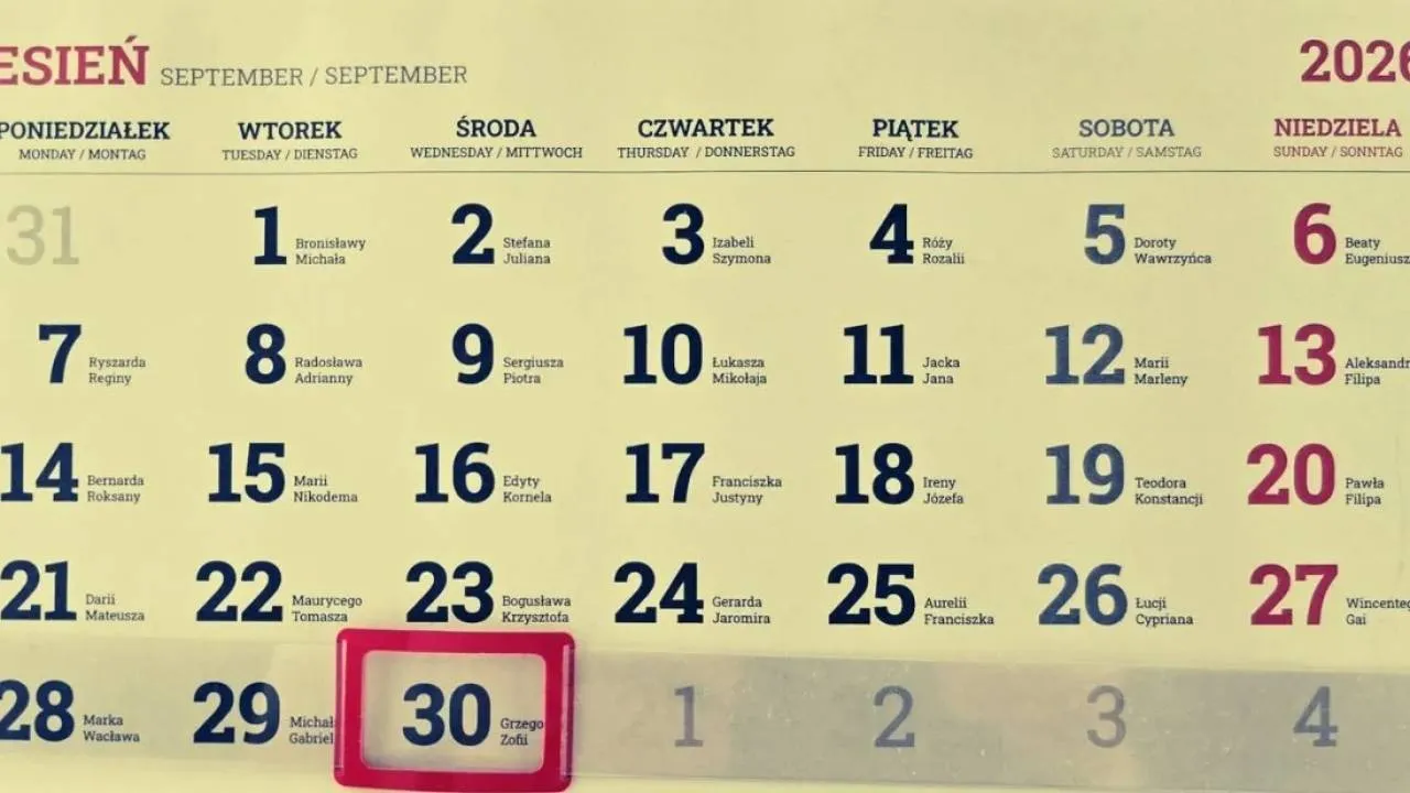 Masz zaległy urlop? Zaznacz w kalendarzu 30 września