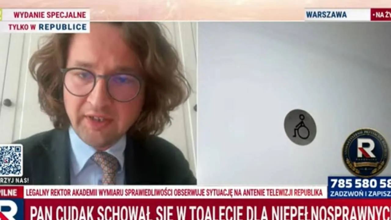 Kuriozalna sytuacja w Akademii Wymiaru Sprawiedliwości. Dzwonił do rektora-komendanta z toalety