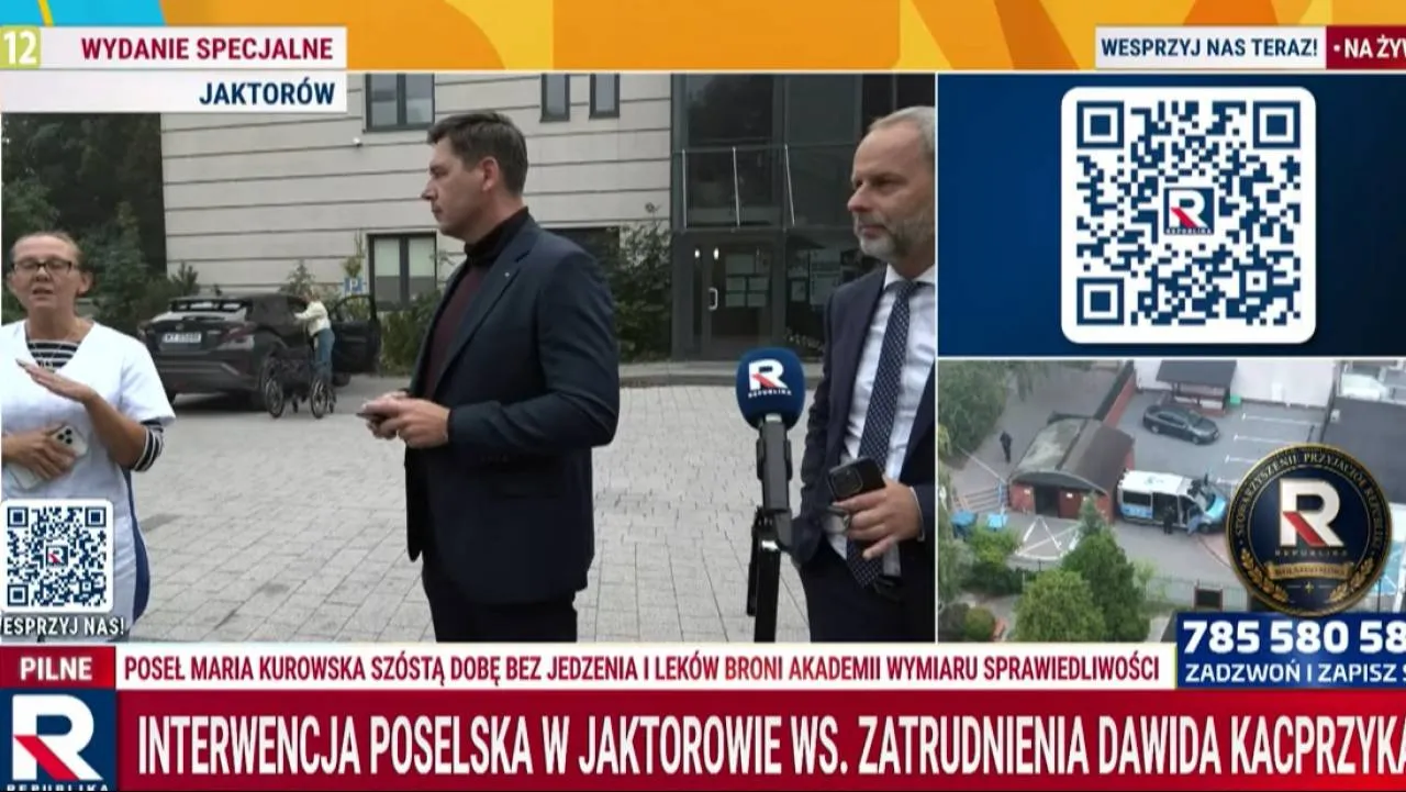 Kontrola poselska w przychodni, w której pracuje Dawid Kacprzyk. Na posłów nasłana została... policja