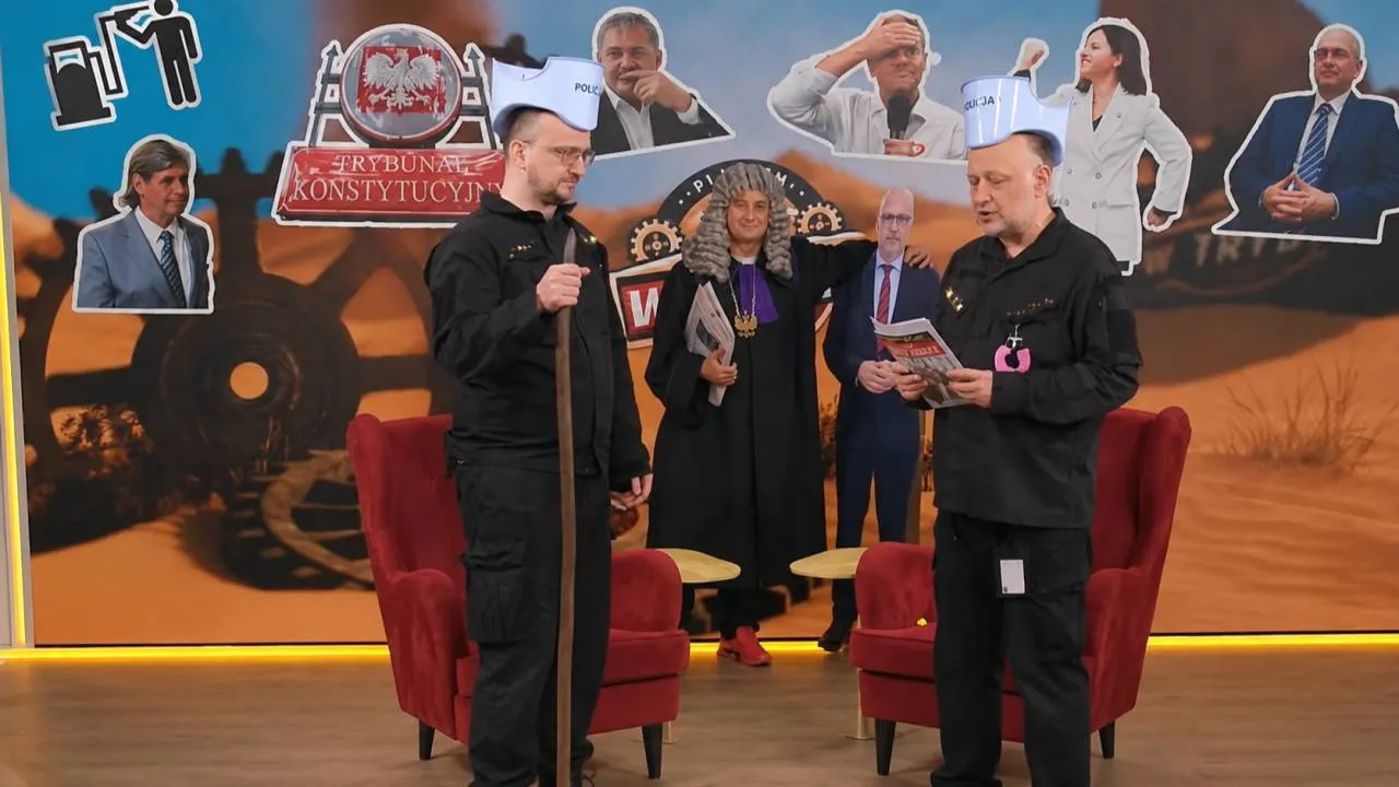 Berek pasowany na sędziego-łomiarza! Policja w nocnikach na głowie: Maćku, wbijamy do Trybunału!