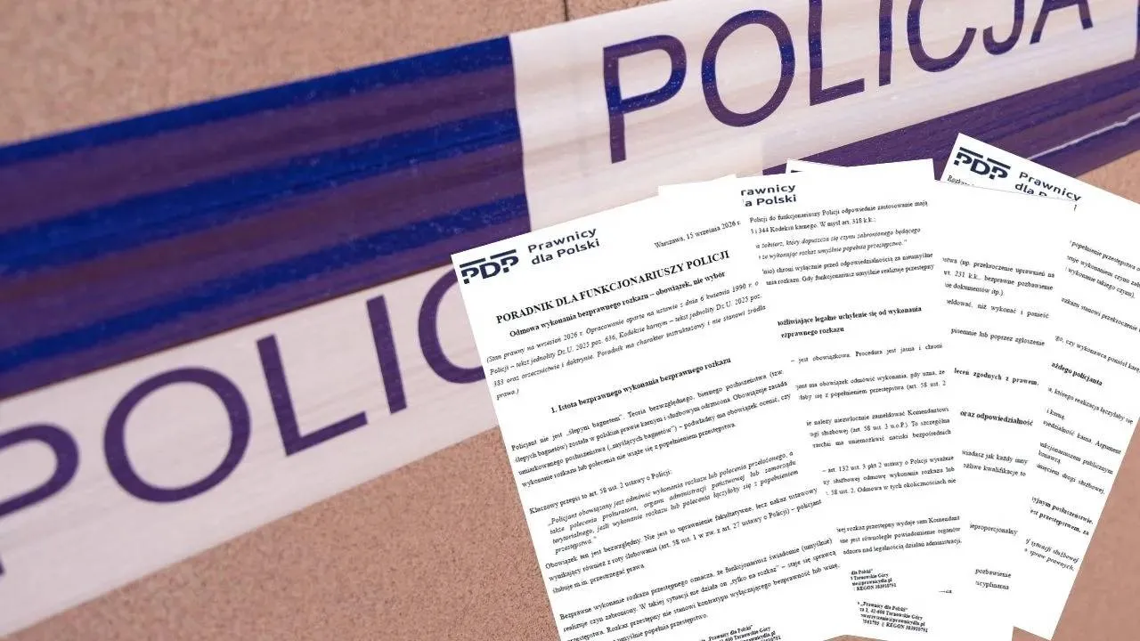 Policjant ma prawo odmówić rozkazu niezgodnego z prawem! Poradnik prawników, jak powinni się zachować