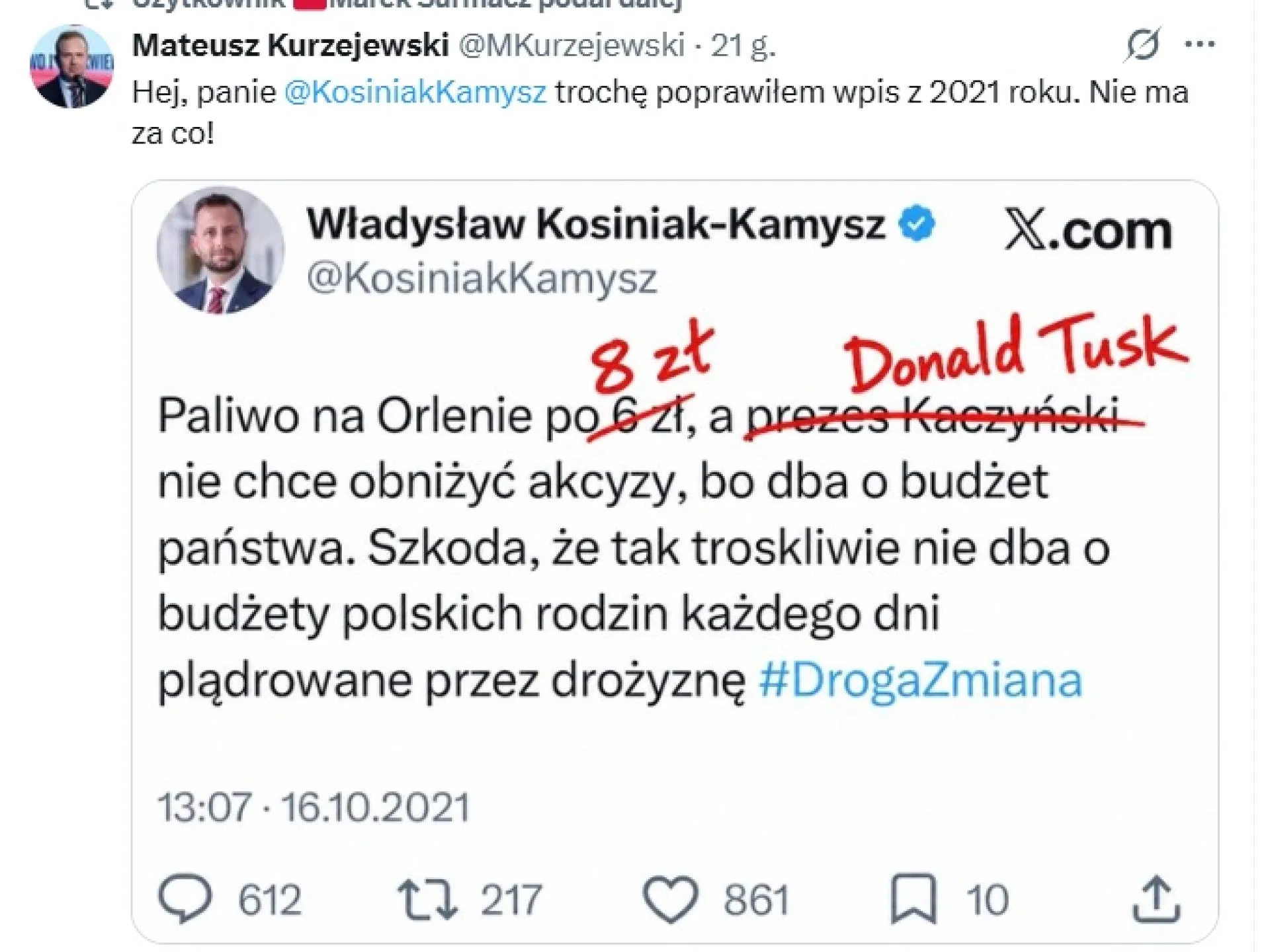 Poprawiony wpis