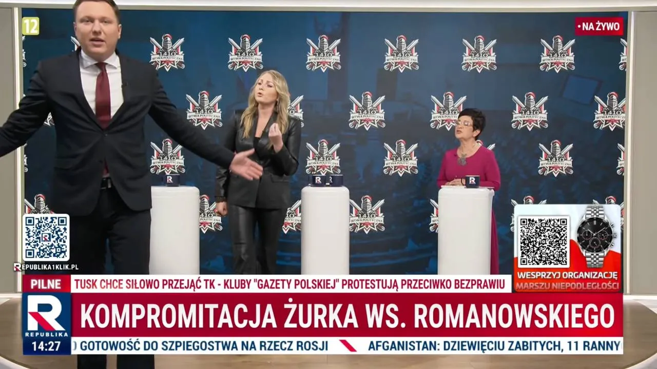 Burza w studiu Republiki. Prowadząca dała 15 minut na przeprosiny. "Inaczej podejmę kroki"