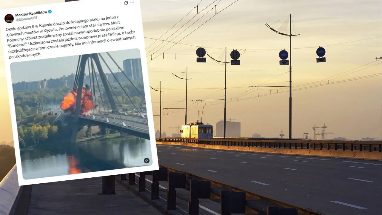 Rosyjski atak podczas wizyty Merza. Potężna eksplozja na Moście Północnym