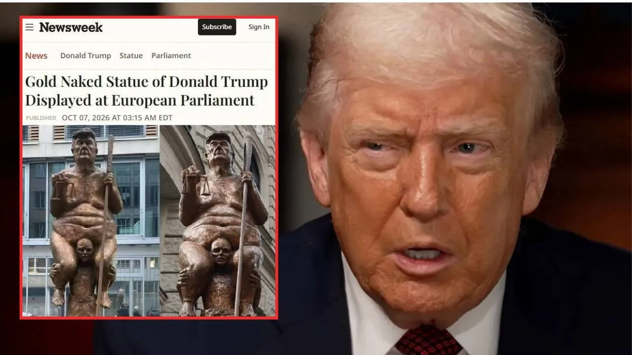 Obrzydliwy atak na prezydenta USA. W Parlamencie Europejskim odsłonięto obraźliwą statuę Trumpa