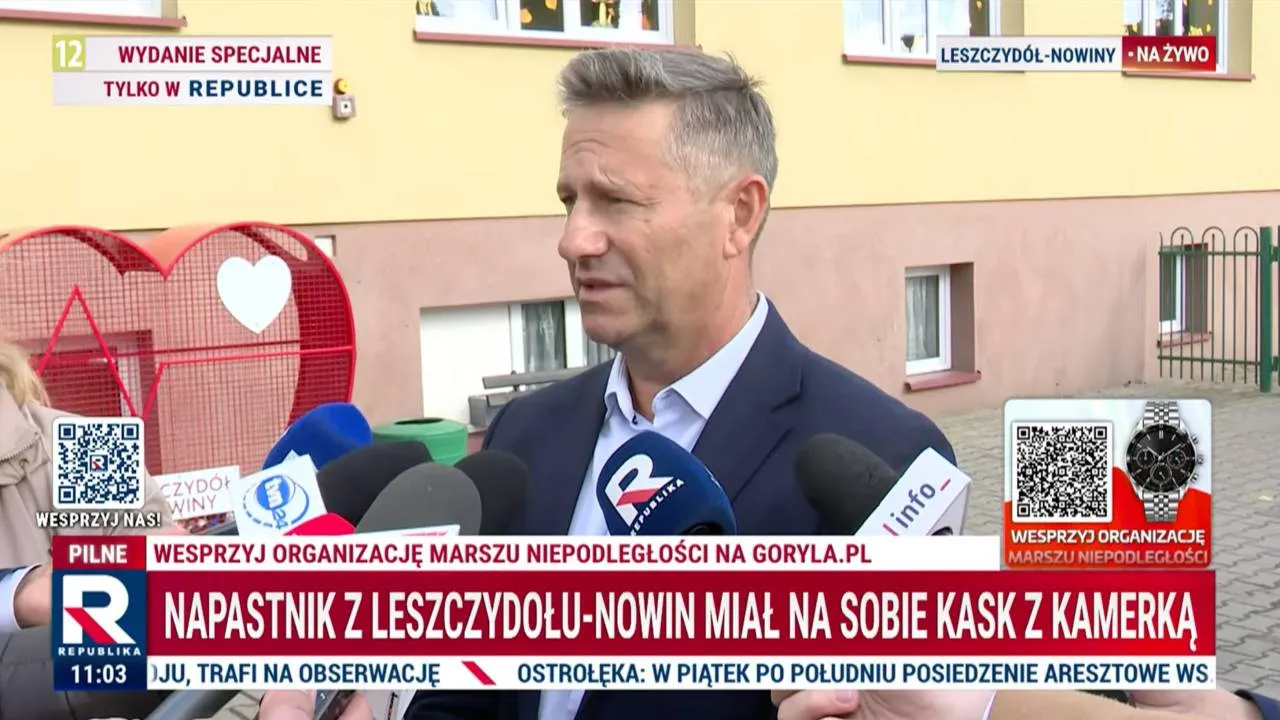 Sekundy grozy w Leszczydole-Nowinach. Dyrektor zdradził, jak wyglądało zatrzymanie nożownika