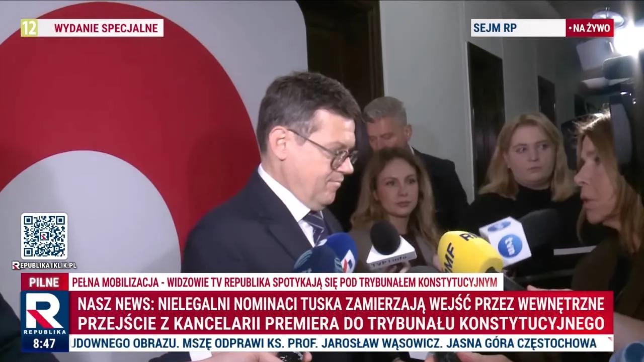 Markiewiczowi wymksnęło się po pytaniu Republiki. "Mniej więcej wiem, co się dzieje"