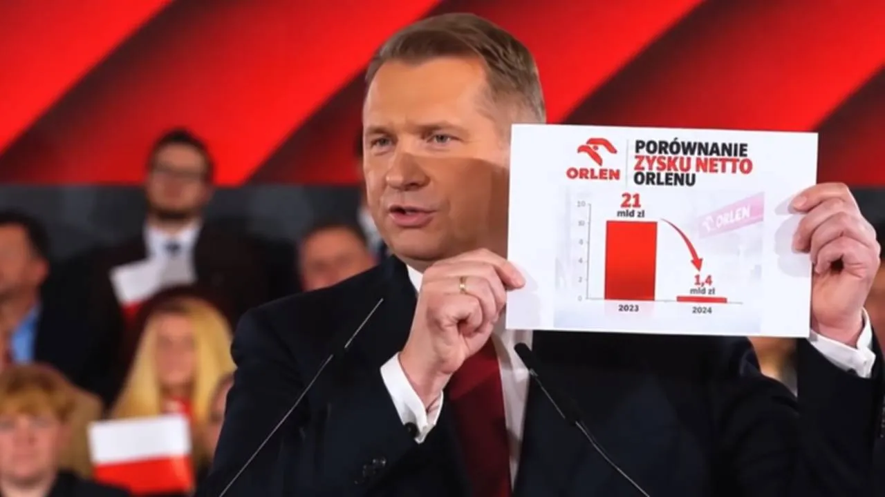 Czarnek pokazał tabelę zysków Orlenu. „Na litość boską, rządzą nami oszuści” [WIDEO]