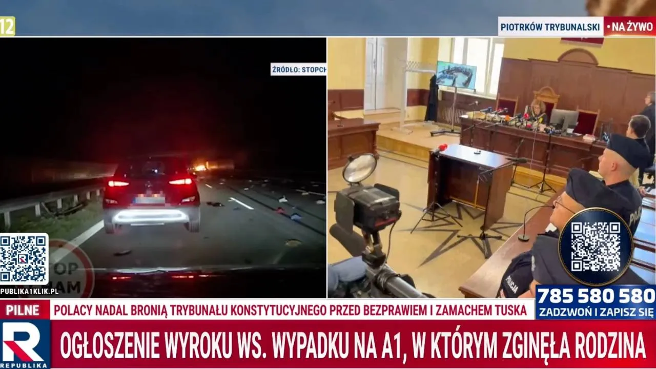 Rodzina zginęła w płomieniach. Osiem lat więzienia dla Sebastian M., sprawcy wypadku na A1
