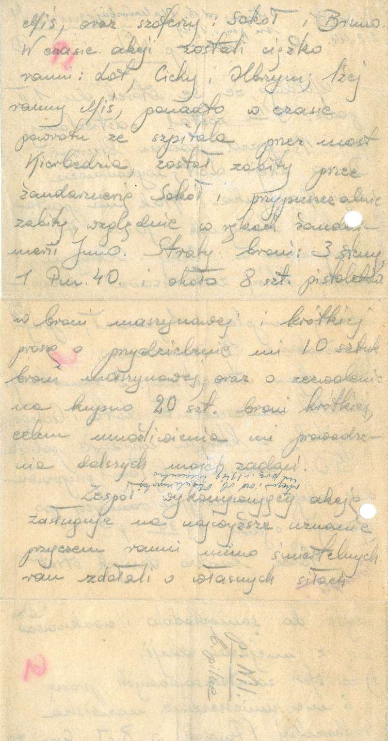 Raport z akcji „Kutschera” wykonanej 1 lutego 1944 r. w Warszawie przez oddział „Pegaz” (późniejszy „Parasol”)