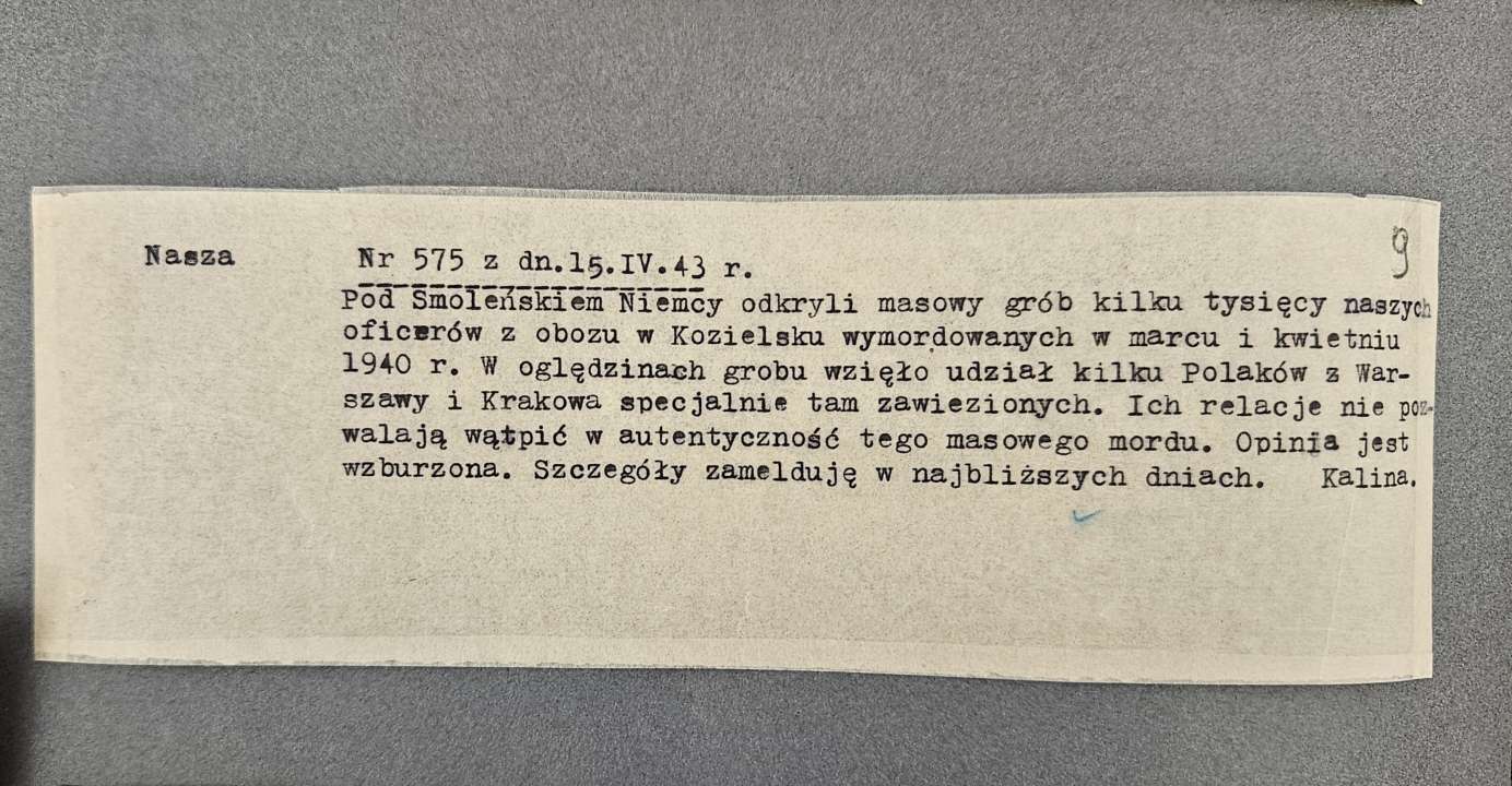 Depesza gen. Roweckiego do Naczelnego Wodza i rządu RP na uchodźstwie