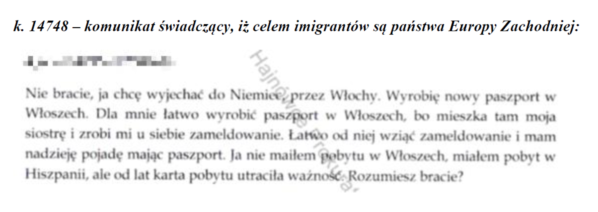 Screeny z telefonu oskarżonej Kamili M.