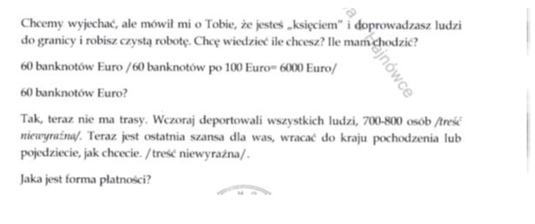 Screeny z telefonu oskarżonej Kamili M.