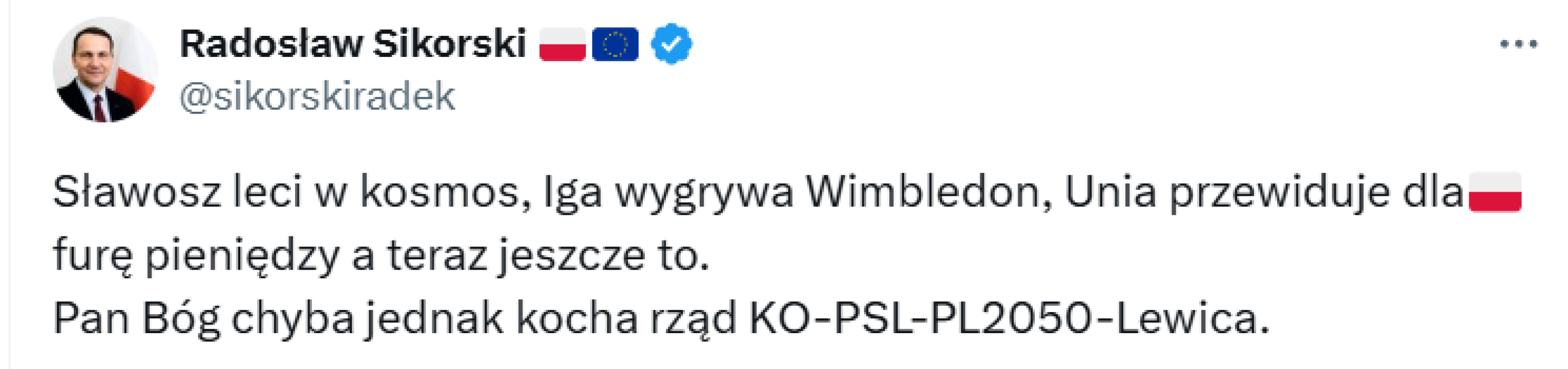 Radosław Sikorski podekscytował się odkryciem w Polsce ropy.