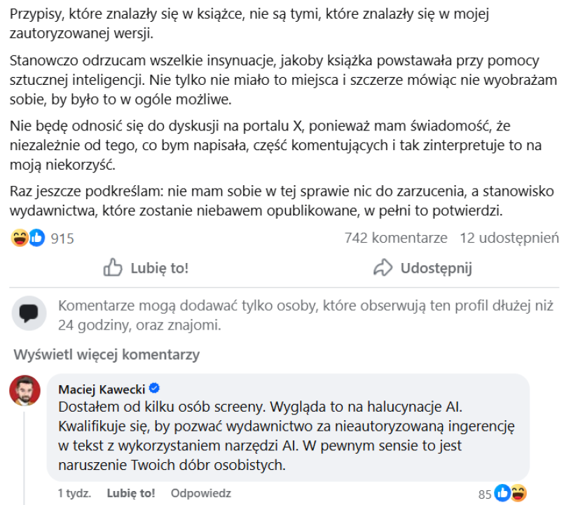 Będzie pozew Opolskiej przeciwko Wydawnictwu HARDE?